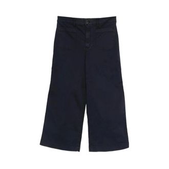 Ralph Lauren Wide Trousers, female, Blue, Size: M Chino Pants