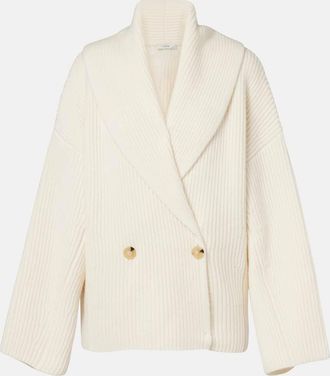 Vince Ribbed-knit wool-blend jacket