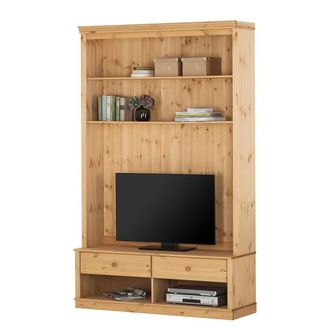 Maison Belfort home24 Maison Belfort TV-Wand Lillehammer I Massivholz Kiefer Natur Landhaus 140x174x34 cm (BxHxT)