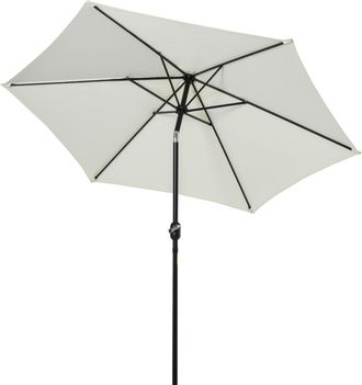 OUTSUNNY Sombrilla de jard&iacute;n 260x260x235 cm crema