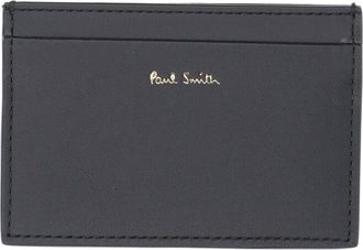 Paul Smith Black Signature Stripe Calf Leather Cardholder