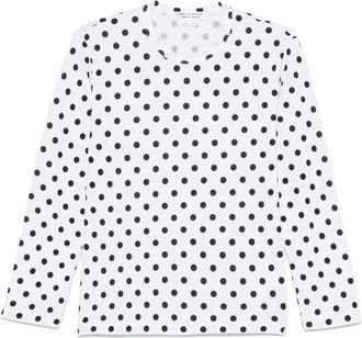 Comme Des Garçons T-shirt a pois - Bianco