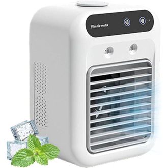 OEM Mini Enfriador De Agua, Glacier Breeze Ac, Aire Acondicionado Port&aacute;til Para Exteriores, Dep&oacute;sito De Agua De 500 Ml, Cable De Alimentaci&oacute;n Usb, 2 Veloc