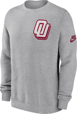 Nike Oklahoma Legacy Nike Mens College Pullover Crew in Grey | NKPV06GOKV-612