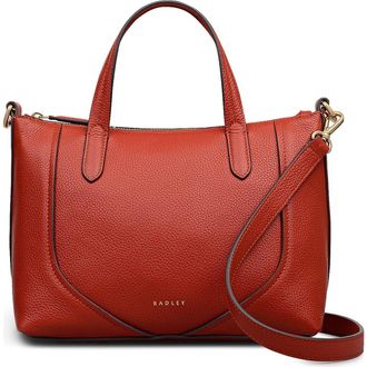 Radley London Small Wood Pebbled Leather Satchel in Flame at Nordstrom Rack