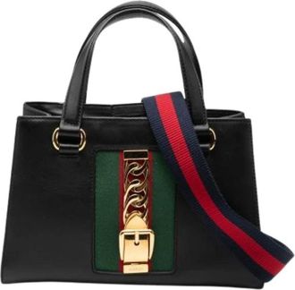 Gucci Pre-owned Handbags, female, Black, Size: ONE SIZE Pre-owned Sylvie Satchel