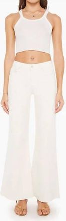 Mother Twister Skimp Jeans In Cream Puffs