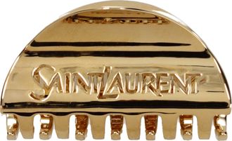 Saint Laurent Haaraccessoires Crab Clip Dames Goud Metaal