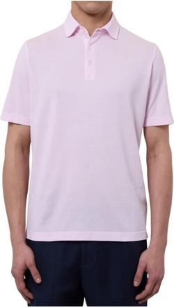 FILIPPO DE LAURENTIIS Katoenen poloshirt met korte mouwen - Heren - Polos - Roze - M - Katoen - Tops