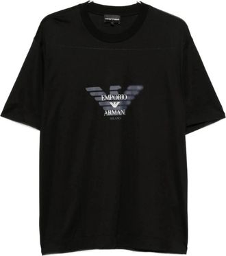 Emporio Armani Logo T-shirt met Ronde Hals - Heren - T-shirts - Zwart - 3XL - Tops