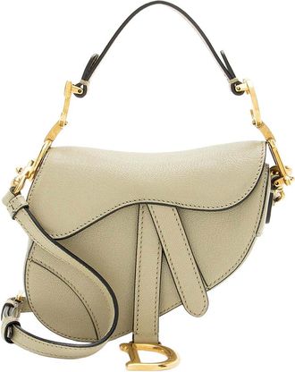 Dior Green Goatskin Micro Saddle Bag (Authentic Pre-Loved)