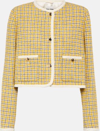 Miu Miu Single-breasted boucle jacket