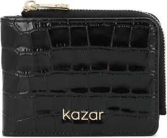 Kazar Embossed Leather Wallet - Dames - Portefeuilles - Zwart - ONE Size - Leer - Accessoires