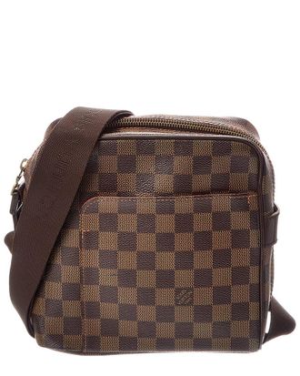 Louis Vuitton Brown Damier Ebene Coated Canvas Olav Pm (Authentic Pre-Loved)