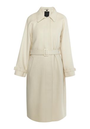 Dreimaster Dreimaster Overgangsjas van wolmix Dames wolwit