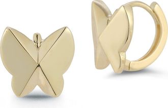 Ember Fine Jewelry 14K Gold Butterfly Huggie Hoop Earrings at Nordstrom Rack