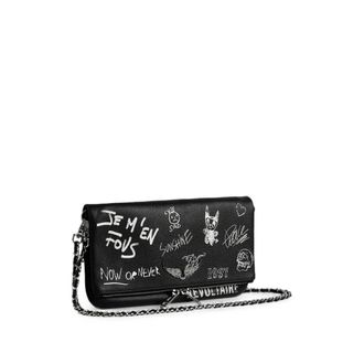 Zadig&Voltaire Rhinestone-Embellished Wings Clutch - Black