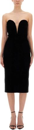 Tom Ford Strapless Velvet Cocktailjurk - Dames - Feestkleedjes - Zwart - XS - Kleedjes