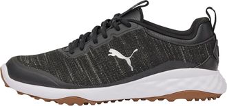 Puma Golf Mens Fusion Pro Golf Shoe, Black/Silver, 10 UK