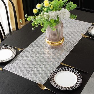 OEM Camino De Mesa De Pvc Calado, Mantel Individual Decorativo Antideslizante, Mantel Individual, Decoraci&oacute;n Para Fiestas En Casa, Cocina, Restaurante Y B