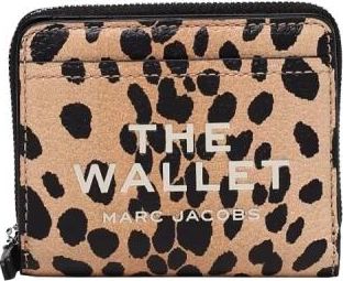 Marc Jacobs De Mini Compact Wallet Leopardo - Dames - Portefeuilles - Veelkleurig - ONE Size - Leer - Accessoires