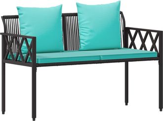 vidaXL Bancos De Exterior 2 -seater 116 X 56 X 75 Cm Rat&aacute;n Sint&eacute;tico Vidaxl