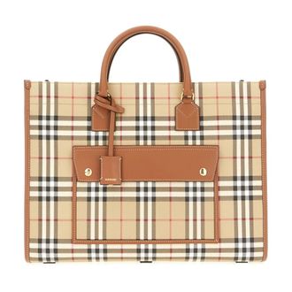 Burberry Tote Bags, female, Beige, Size: ONE SIZE Borse a Mano