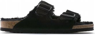 Birkenstock Mens Arizona Shearling Sandal In Black