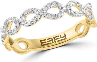 Effy Diamond Infinity Ring in Gold at Nordstrom Rack, Size 7