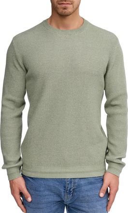 Indicode Strickpullover INDICODE INMoxey, Herren, Gr. XXL, sea spray, Strick, Obermaterial: 100% Baumwolle, unifarben, regular fit normal, Rundhals, B&uuml;ndchen, 