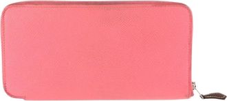 Herm&egrave;s Pink Rose Azalee Epsom Leather Long Wallet (Bi-Fold) (Pre-Owned)