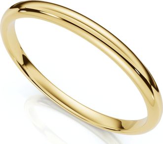 Pompeii3 2mm 14K Yellow Gold Comfort Fit Plain Wedding Band Size Selectable