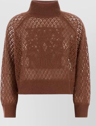 Max Mara cashmere silk crochet sweater