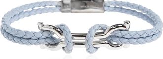 Ferragamo Leren Armband - Heren - Armbanden - Blauw - S - Leer - Accessoires