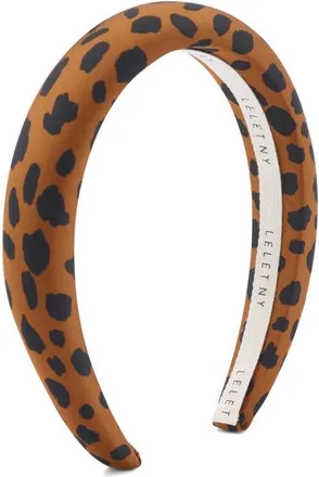 Lelet NY Greer Leopard Padded Silk Headband at Nordstrom