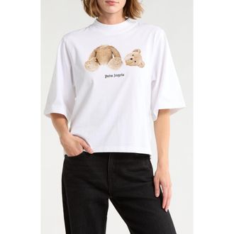 Palm Angels Teddy Bear Graphic T-Shirt in White at Nordstrom Rack, Size Large