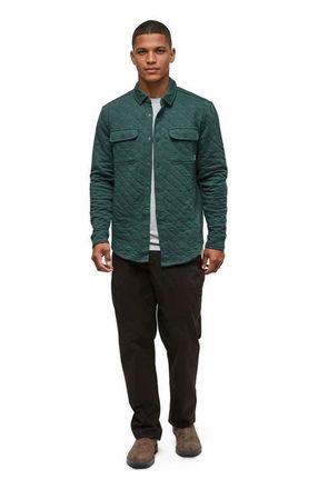 tentree Quilted Colville Shacket in Forest Pine Heather at Nordstrom, Size Xx-Large