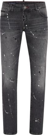 Philipp Plein Super Straight Cut Broek - Heren - Slim Fit Jeans - Grijs - W29 - Katoen - Jeans