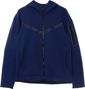 Nike Tech Fleece Zip Hoodie - unisex - Trainingsjackets - Blauw - XL - Katoen - Fitness