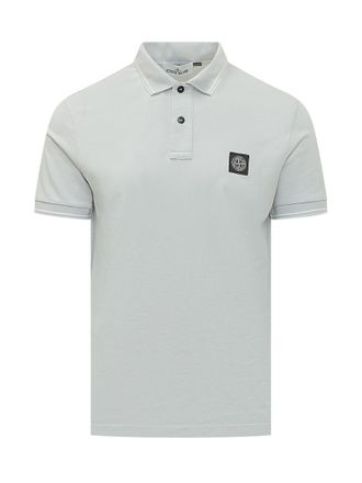 Stone Island Light Grey Logo Polo