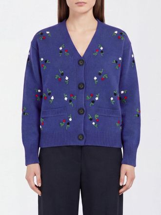 Marni Cardigan in lana vergine e cashmere con ricami floreali