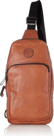Fossil Bag for Men Sport, Leather/Polyester, Nylon Trim Crossbody Medium brown 18.19 cm L x 3.81 cm W x 34.29 cm H MBG9529210