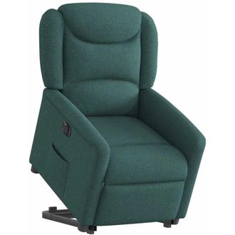 vidaXL Vidaxl - Sill&oacute;n El&eacute;ctrico Reclinable Elevable De Tela Verde Oscuro
