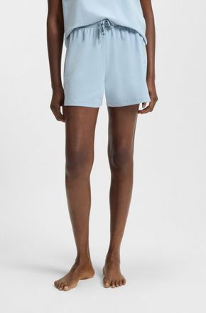 HUGO BOSS Pyjamahose BOSS CI_Shorts CW, Damen, Gr. XS, N-Gr, light, pastel blau 459, Jersey, Obermaterial: 95% Baumwolle, 5% Elasthan, Basic, Basic lang, Hosen 