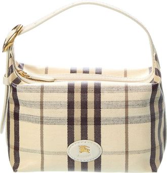 Burberry Highlands Mini Leather-Trim Duffel Bag