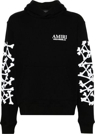 Amiri Bones Stacked lyocell hoodie - men - Lyocell - L - Black