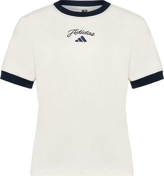adidas (WMNS) adidas Short-Sleeve T-Shirt Asia Sizing Off White KZ1583