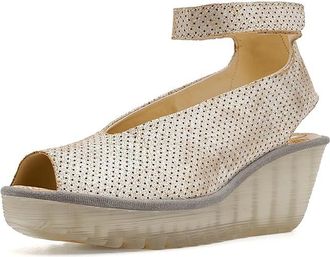 FLY London Yala376Fly Perf Womens Sandals Pearl : EU 36 (US Womens 5.5-6) M, Leather/Rubber