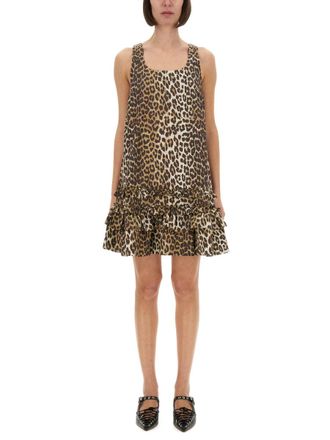 Ganni Leopard Mini -Kleid