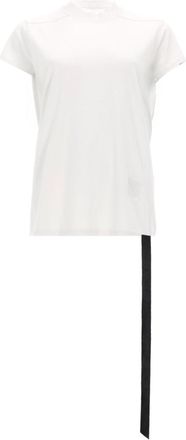 Rick Owens White Solid Mock Collar T-Shirt